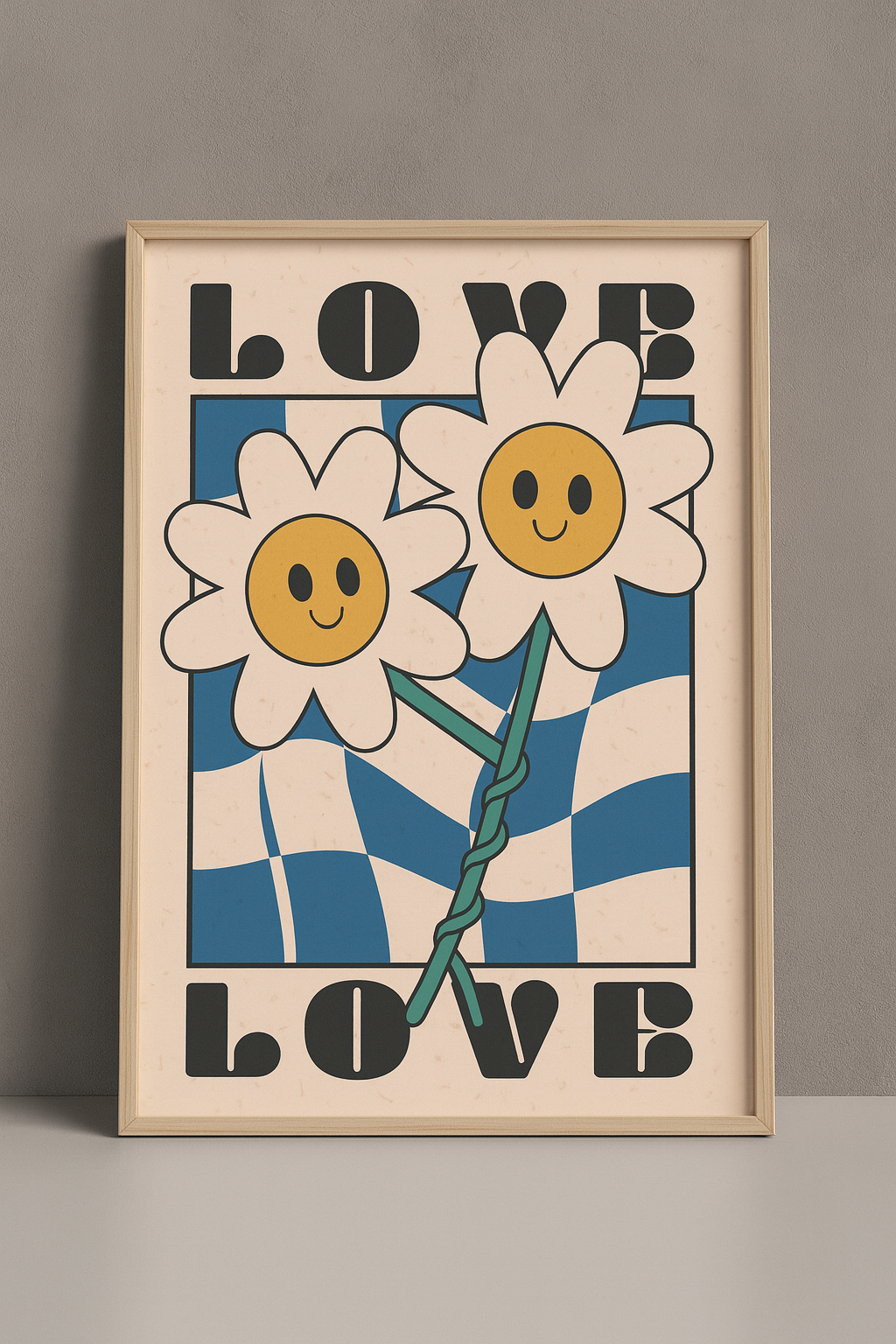 Ejemplo de cuadro con marco negro